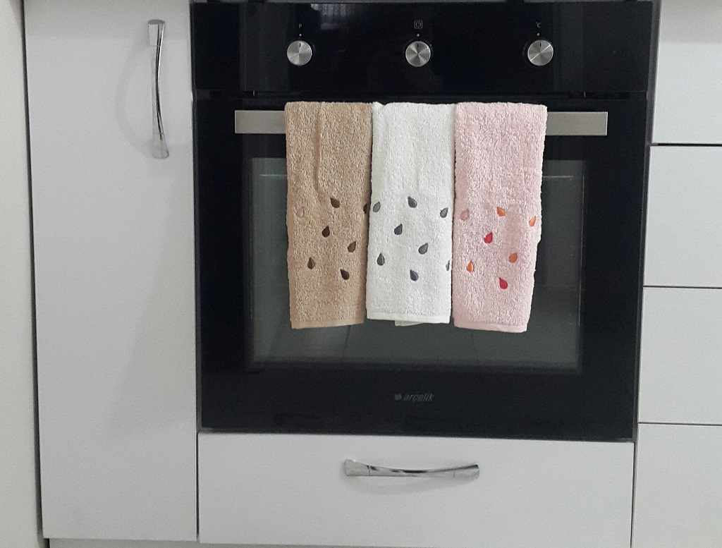 Renkli Mutfak Havlusu Nakışlı 6 lı